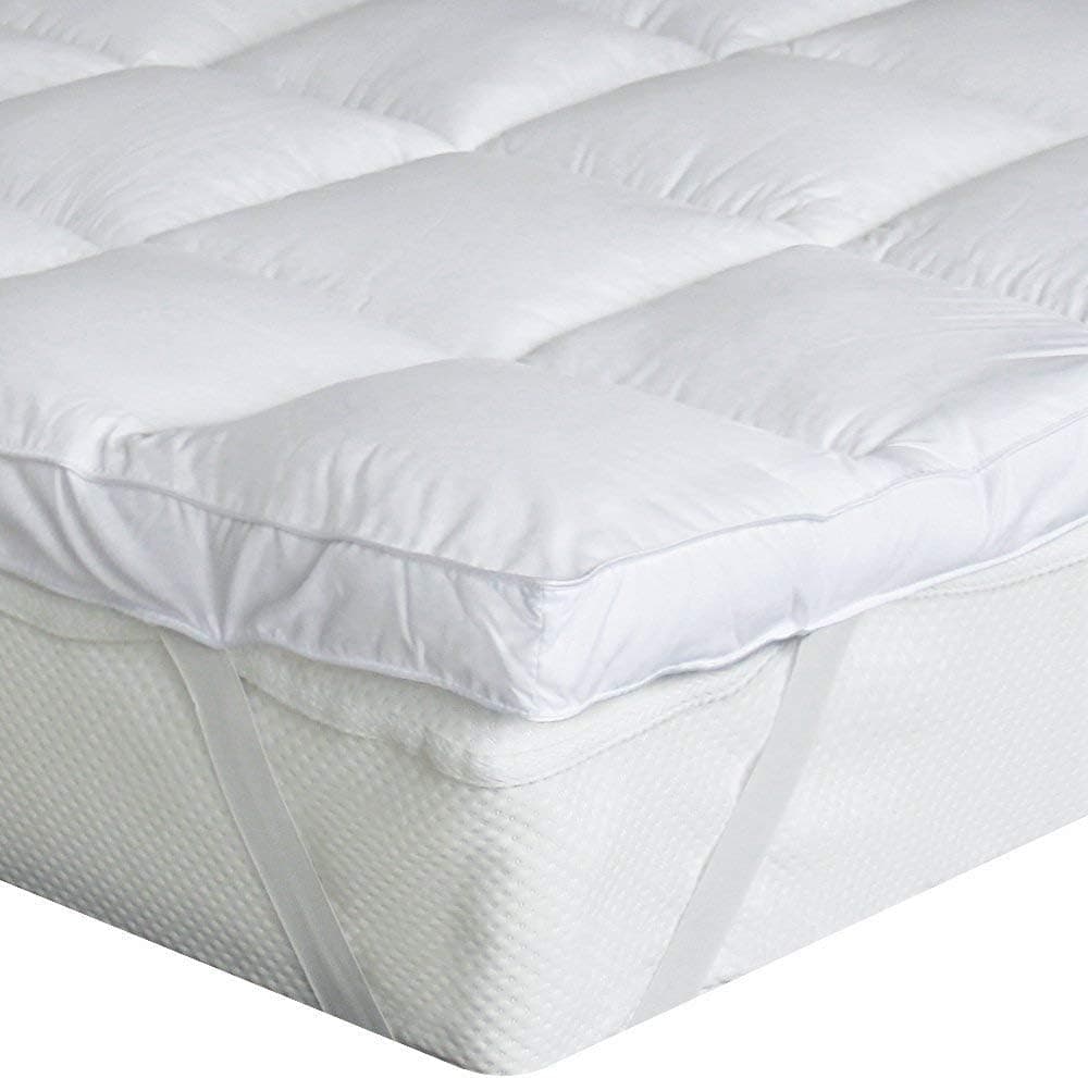 Bedecor Sobrecolchon 180x200cm, Cubre Colchon Acolchado de Microfibra con 600GSM Poliester, Super Suave, Calidad de Hotel, hipoalergénico, Lavable a Maquina