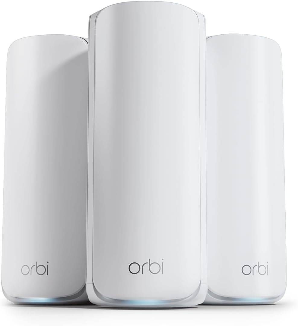 NETGEAR Orbi Serie 870 Sistema WiFi 7 Mesh, hasta 600 m², Pack de 3