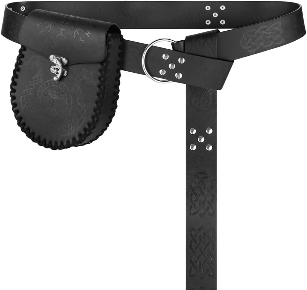 CinturóN Medieval, Cinturón Vikingo y Bolsa de Cuero Accesorios
