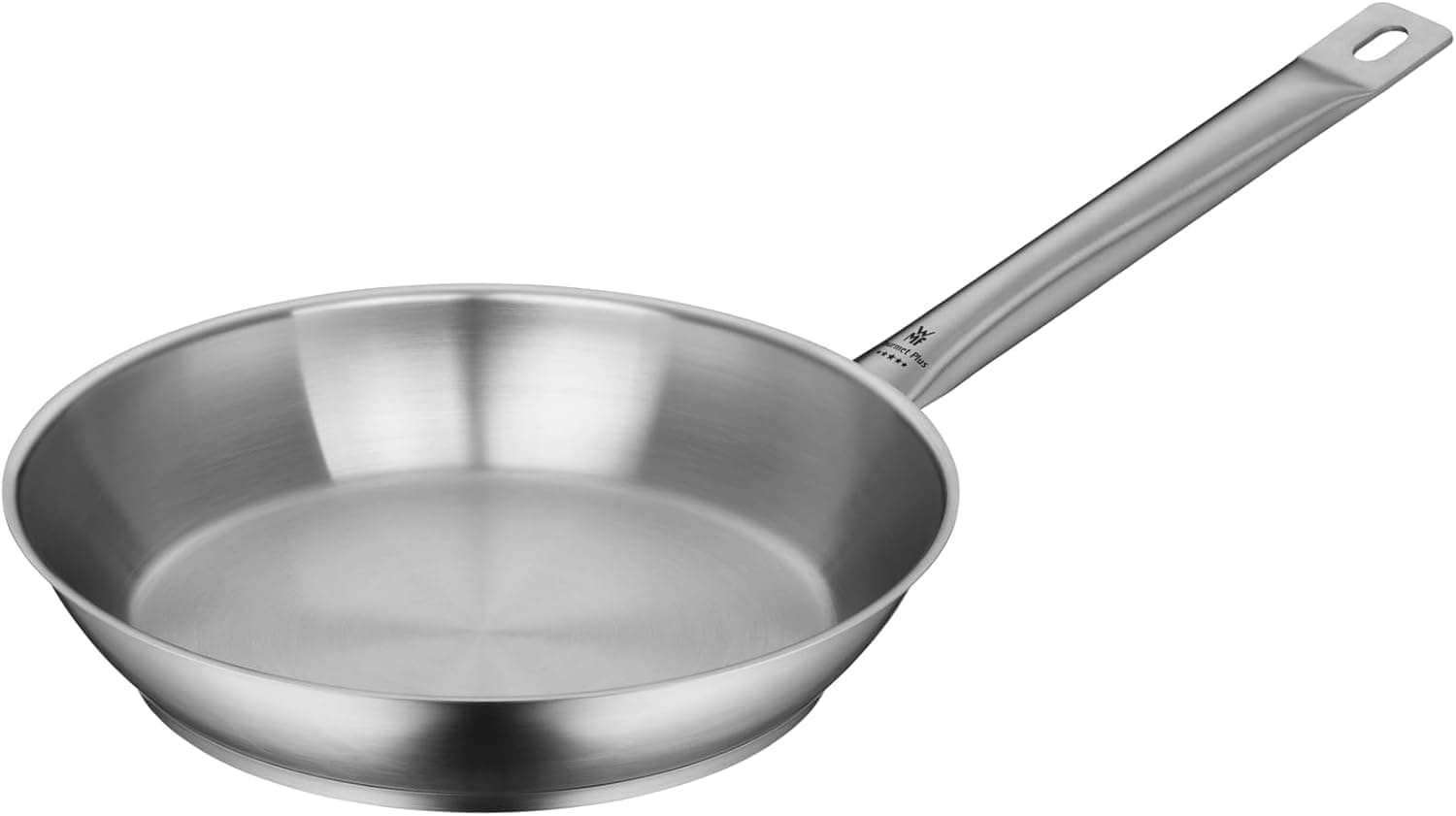 WMF Gourmet Plus - Sartén 28 cm Ø Sin Recubrimiento Antiadherente de Acero Inoxidable Cromargan, Apta para Todo Tipo de Cocinas