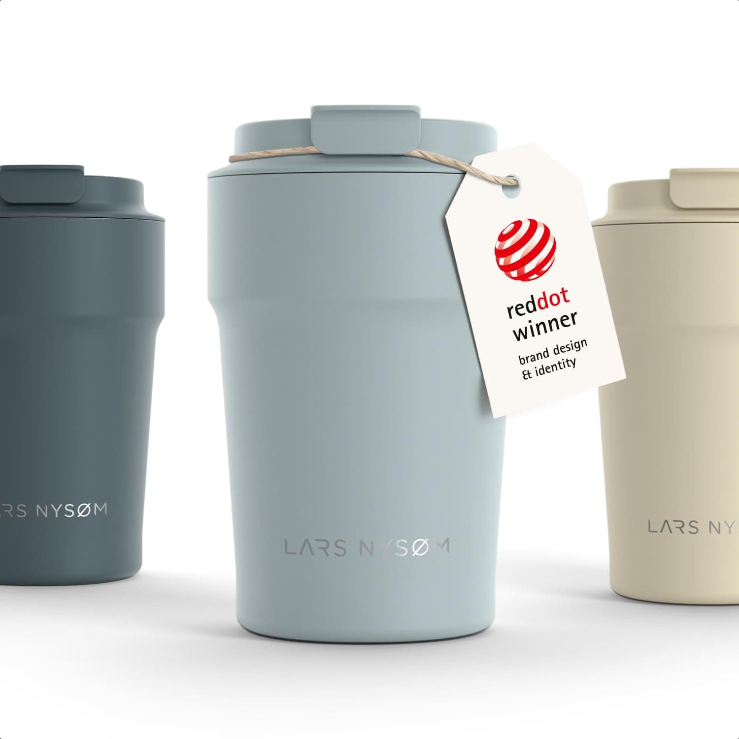 LARS NYSØM Taza Termica Cafe 380ml - Vaso Termo Cafe para Llevar - Aislante