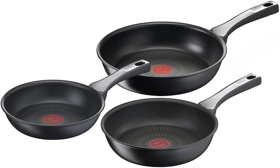 Tefal Unlimited On - Juego de 3 Sartenes, Aluminio