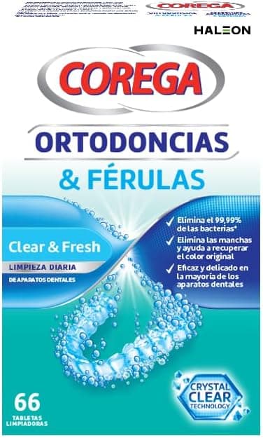 Corega Tabletas Limpiadoras Aparatos Dentales, Férula Y Ortodoncia