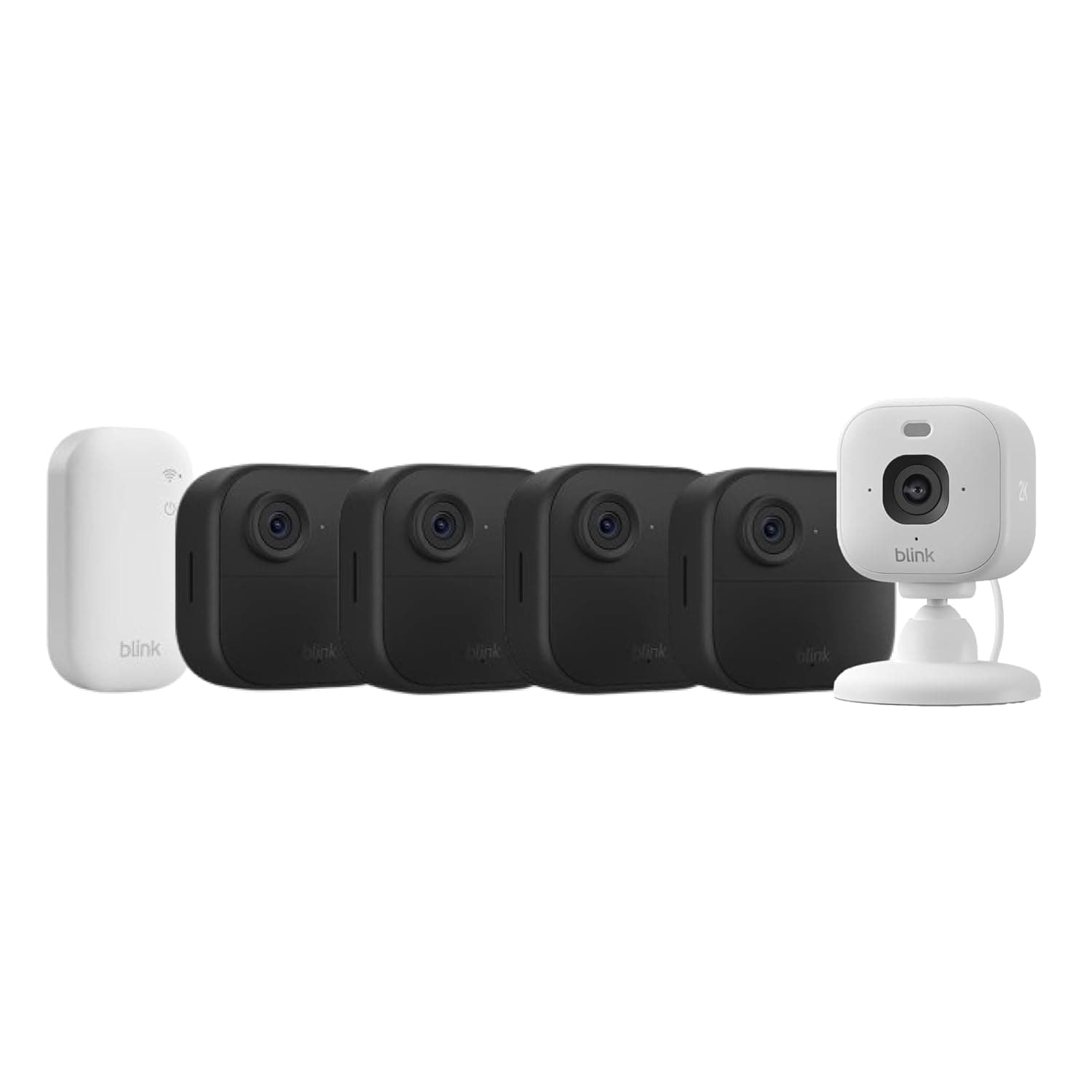 Blink Outdoor 4 Cámara con Blink Mini 2K+ Cámara (Blanco), Sync Module Core incluido
