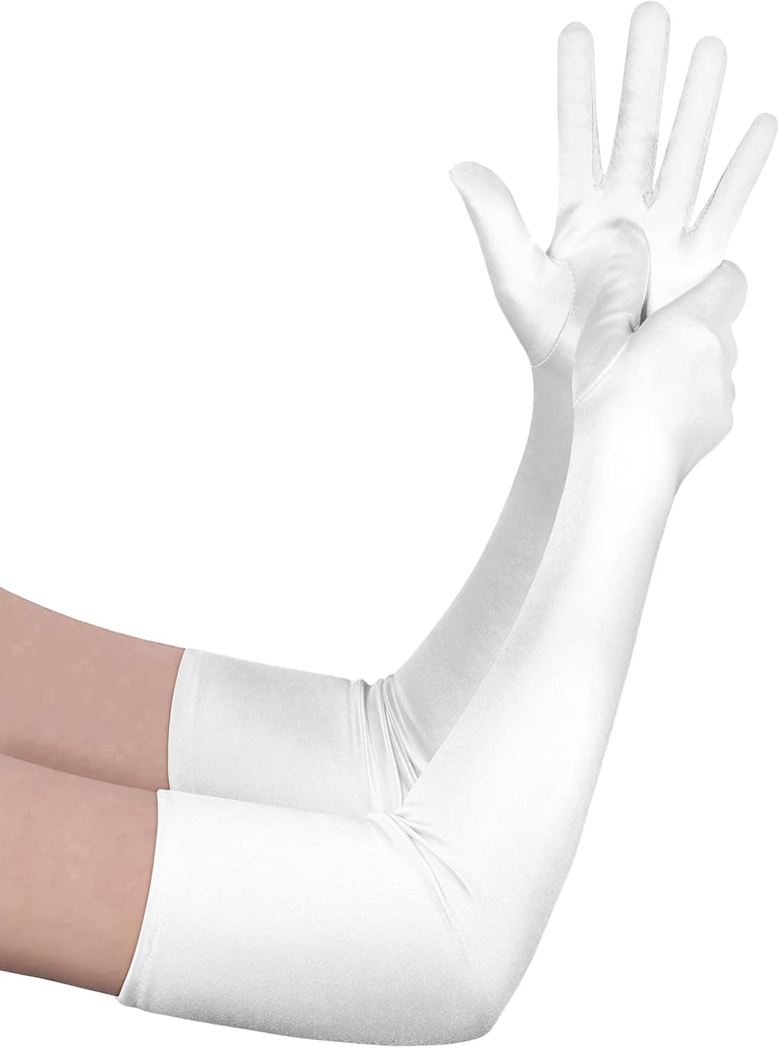 Aomig Guantes Satén, 55cm Vintage, Flapper Starlet Carnaval