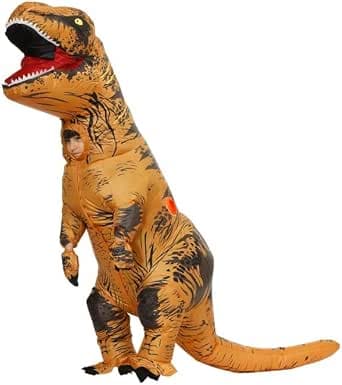 JASHKE Disfraz de Dinosaurio Inflable Niño Disfraces de Dinosaurios Disfraz T Rex Inflable para Niños