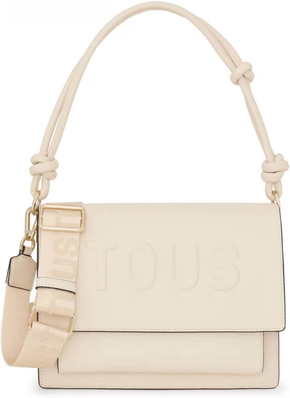 TOUS Bandolera Mediana Audree Beige, Para Mujer, Medidas 18 x 25 x 12,5 cm, Colección Tous La Rue New