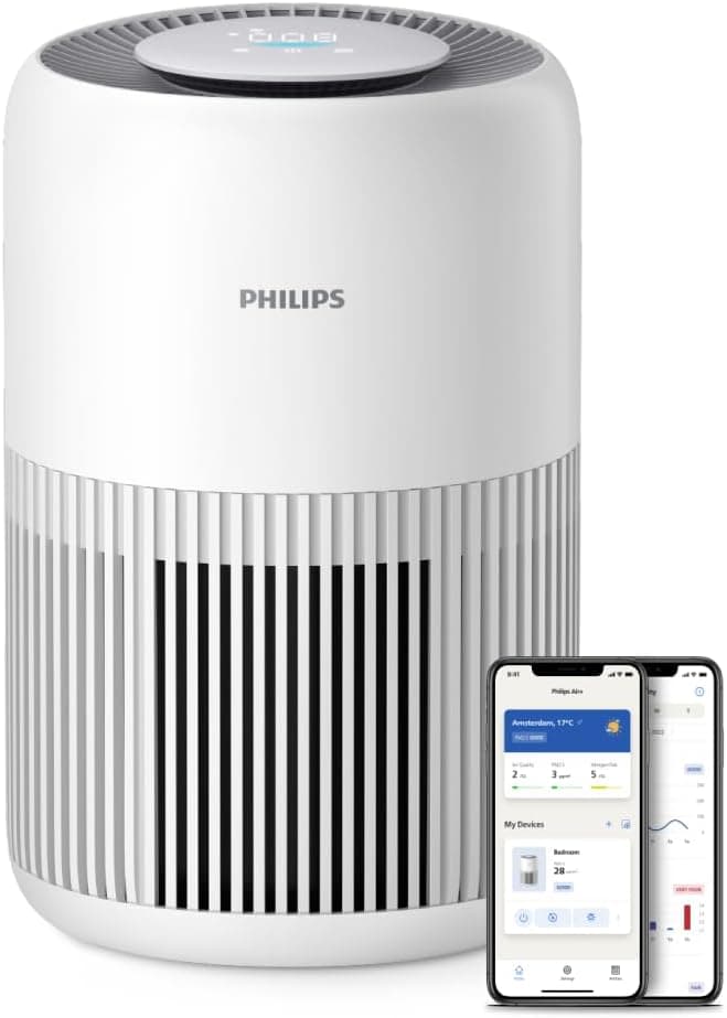 Philips 900 Purificador de Aire HEPA, 65 m², Ultrasilencioso 20dB*, Blanco