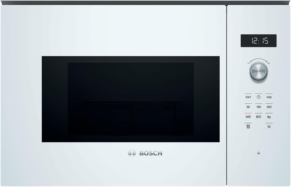 Bosch, Microondas Integrable, Serie 6, 800 W, blanco, BFL524MW0