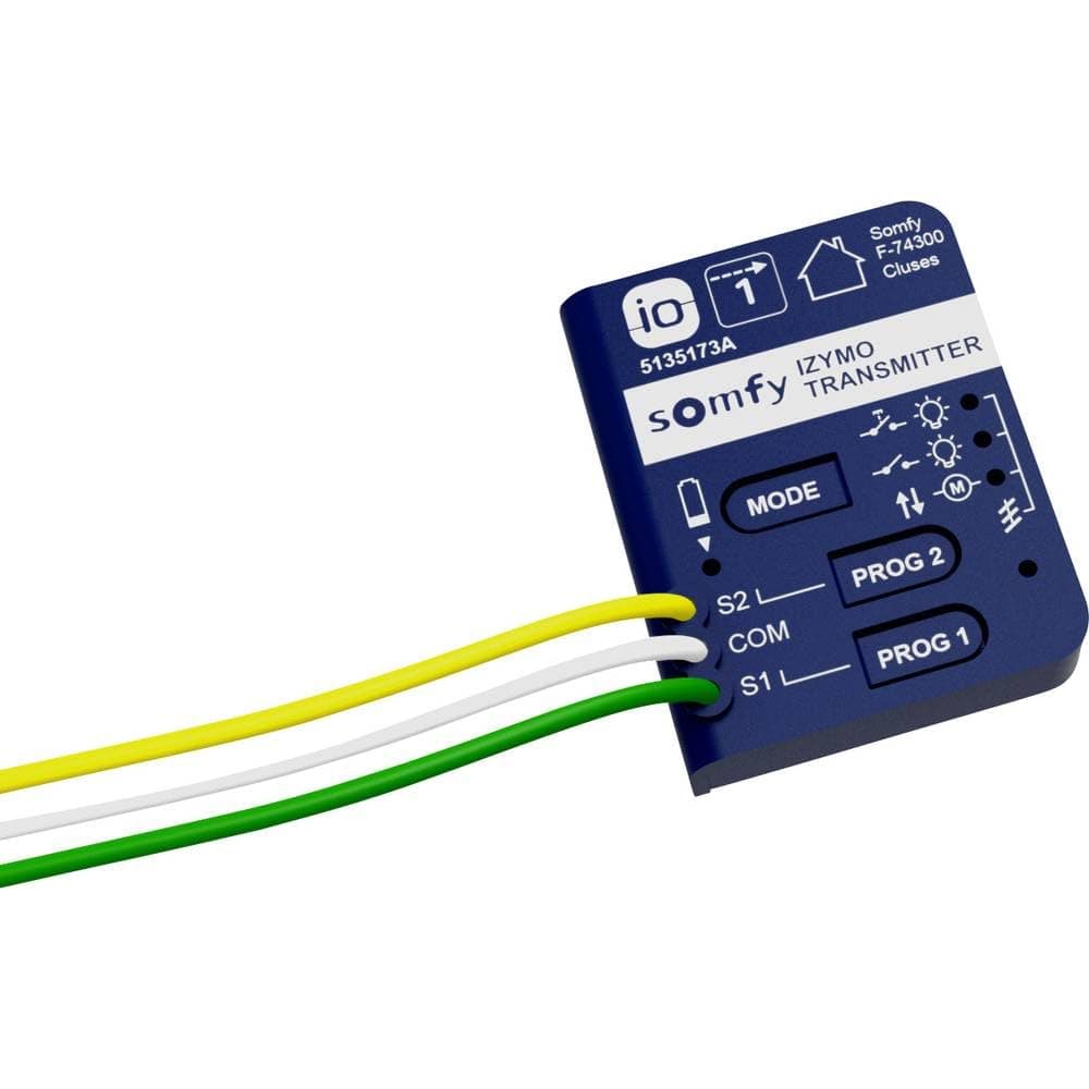 Somfy 1822609 - Micro emisor IZYMO , Tecnología io homecontrol , Convierte cualquier pulsador en tecnología io , Compatible con TaHoma
