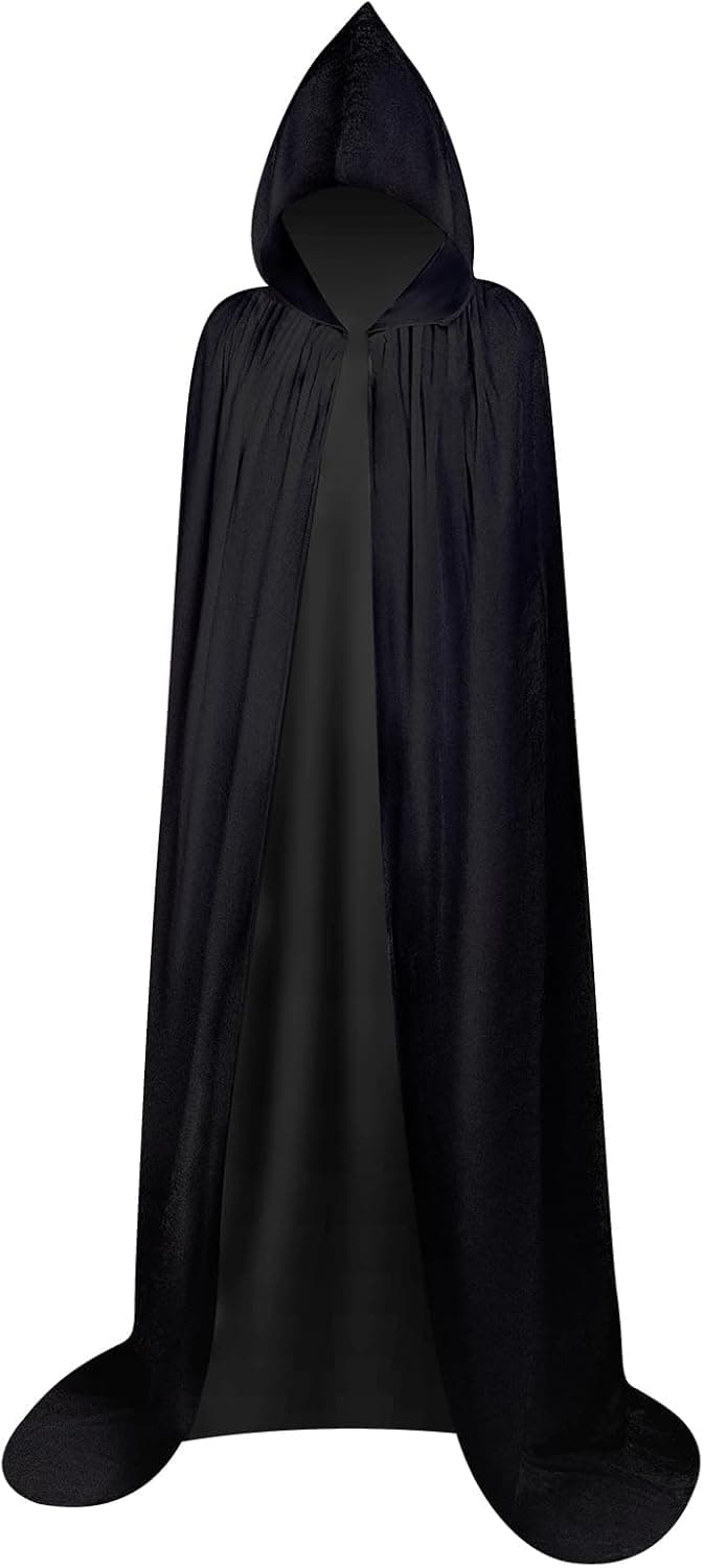 Myir JUN Largo Capa con Capucha Halloween Terciopelo Unisex Adulto Niños