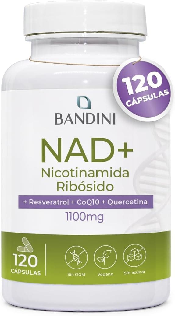 Bandini® NAD+ Liposomal 1100 mg | 120 Cápsulas Veganas | NAD Suplemento