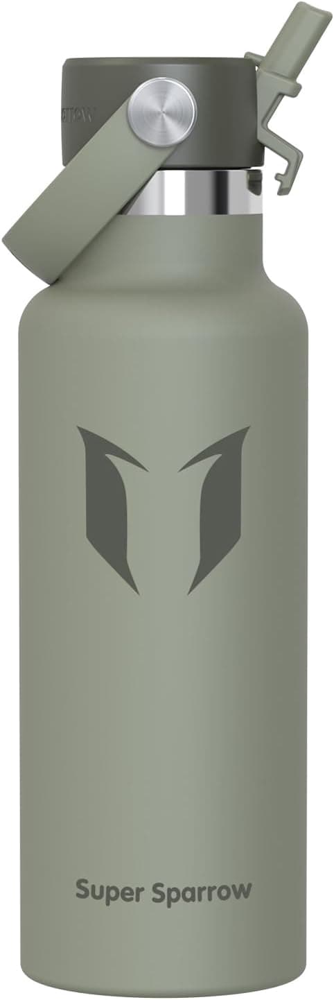 Sparrow Botella Agua Acero Inoxidable 500ml/750ml/1L/1.2L Botella Termica