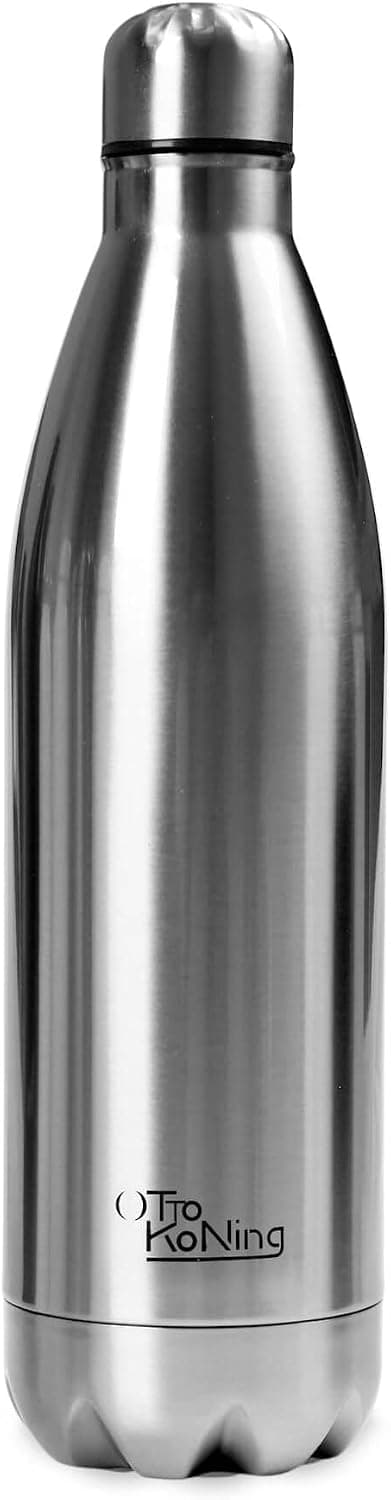 OTTO KONING Botella Térmica de Agua Acero Inoxidable 1 Litro Doble Pared