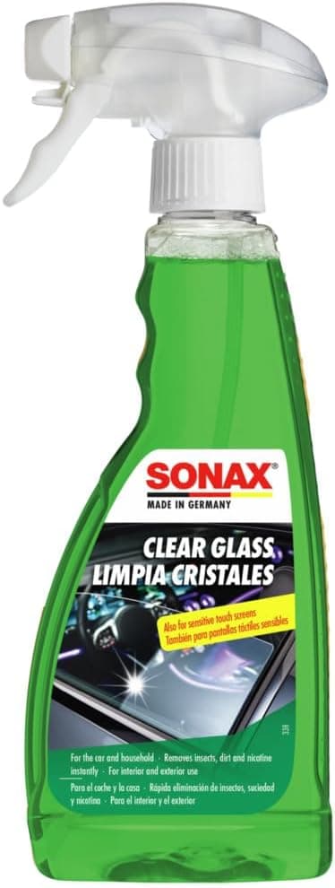 SONAX Limpiacristales (500 ml) elimina insectos y suciedades sin rayar