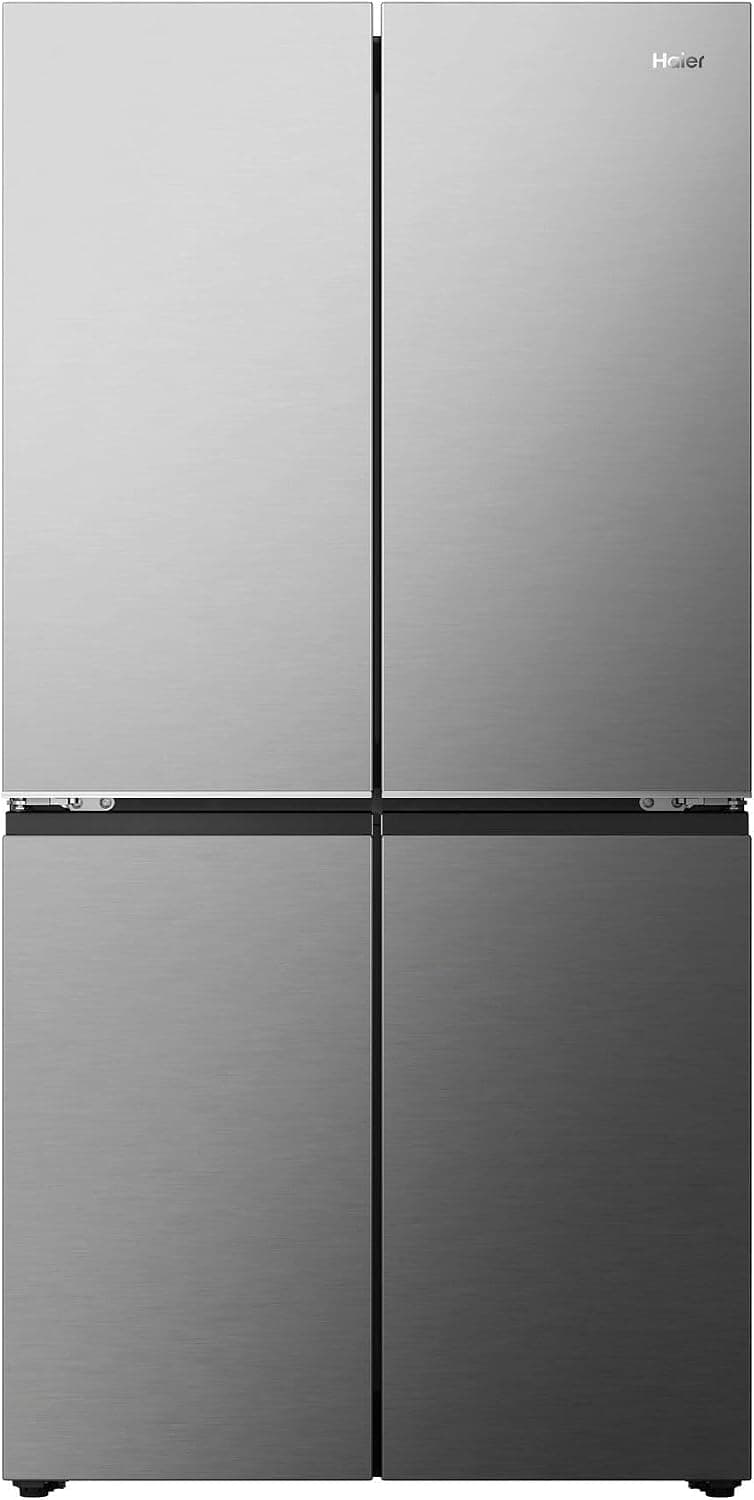 Haier Horizon Collection HCR59F18DNMM - Frigorífico Americano 706L, 4 Puertas, Antibacterias ABT, Motor Inverter, Magic Zone, Total No Frost, Ancho 90,5 cm, Alto 182,5 cm, Metal Fresh, Inox
