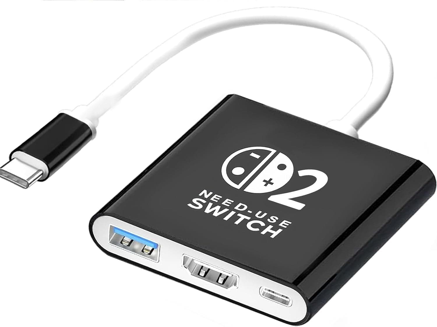 Base de Carga 3 en 1 Switch 2 para TV, versión 21.0.0, Compatible con Nintendo Switch 2, Base de Carga de Repuesto para Oficiales con Puerto HDMI 4K, USB 3.0 y PD de 100 W (Negro/Blanco)
