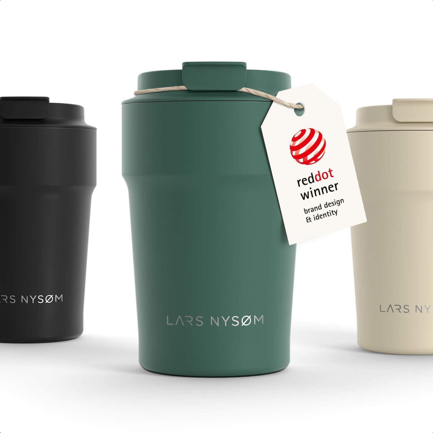 LARS NYSØM Taza Termica Cafe 380ml - Vaso Termo Cafe para Llevar - Aislante