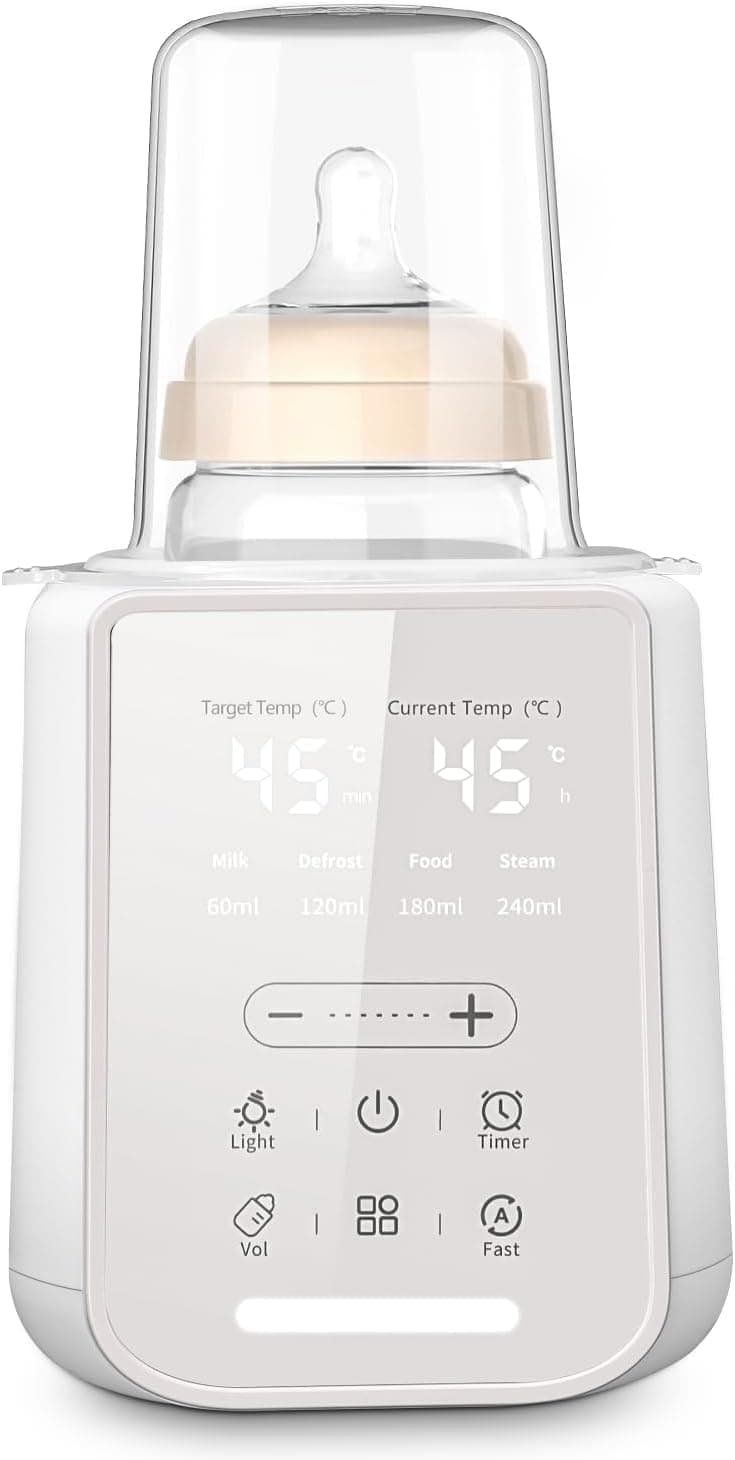 Calienta Biberones Portátil 8-en-1 – Calentador de Biberones con Esterilizador, Función Descongelado, Luz Nocturna, Temporizador – Para Casa y Coche