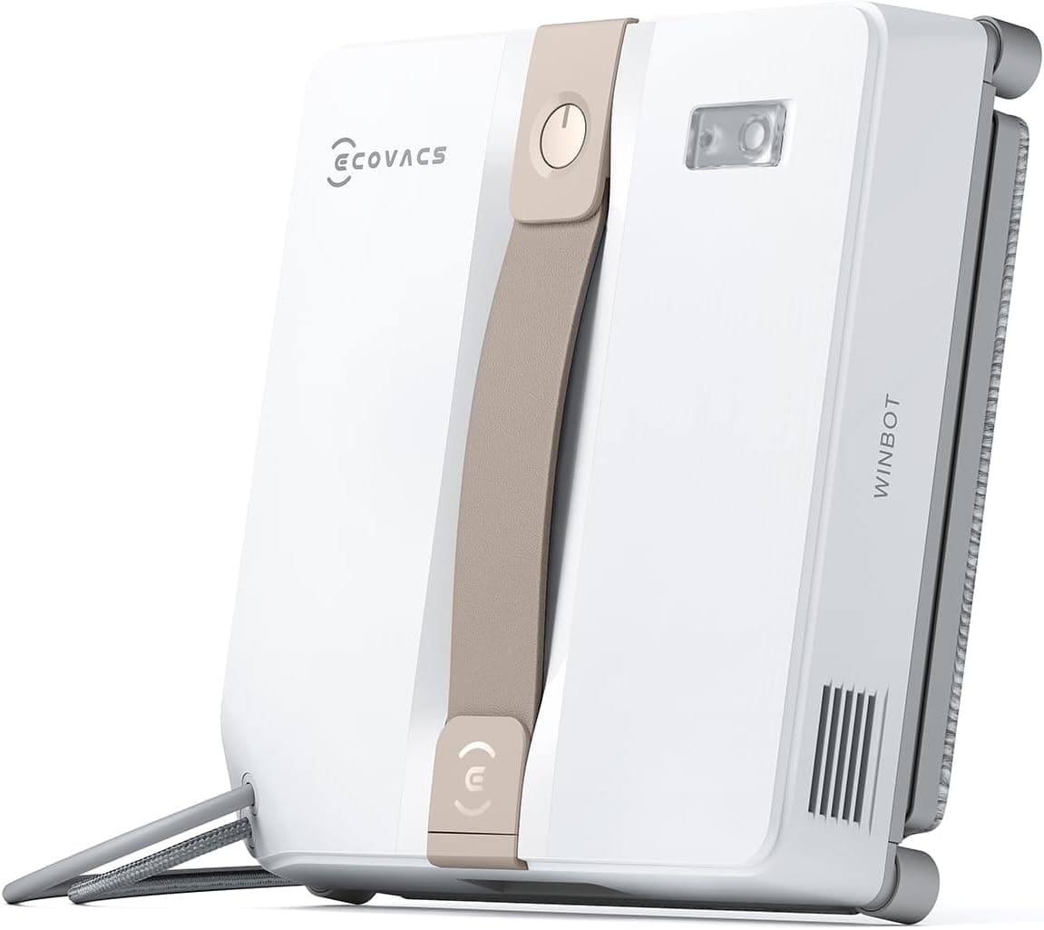 ECOVACS Robot limpiacristales WINBOT Mini diseño Compacto, boquillas Dobles con pulverizador ultrasónico, Sistema de protección de 9 etapas, planificación Inteligente de rutas, 3 Modos de Limpieza