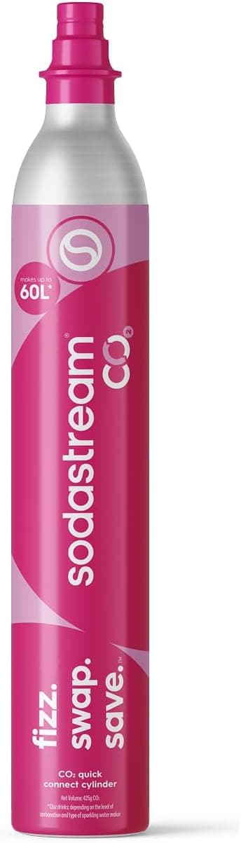 SodaStream – Cilindro de CO₂ Quick Connect, hasta 60L de agua con gas