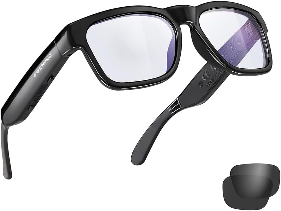 OhO sunshine Bluetooth Audio Sunglasses, Lightweight Open Ear Sport Glasses, 10H Playtime, UV400 ANSI Z87.1, Voice Control