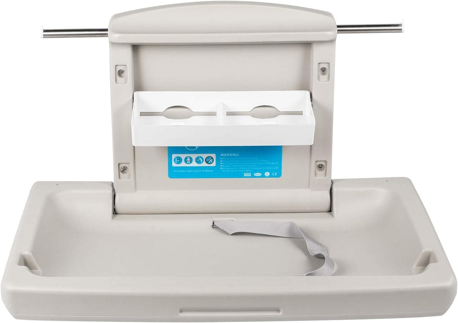 VEVOR Cambiador de Pared Plegable para Bebés, Capacidad de Carga 15 kg