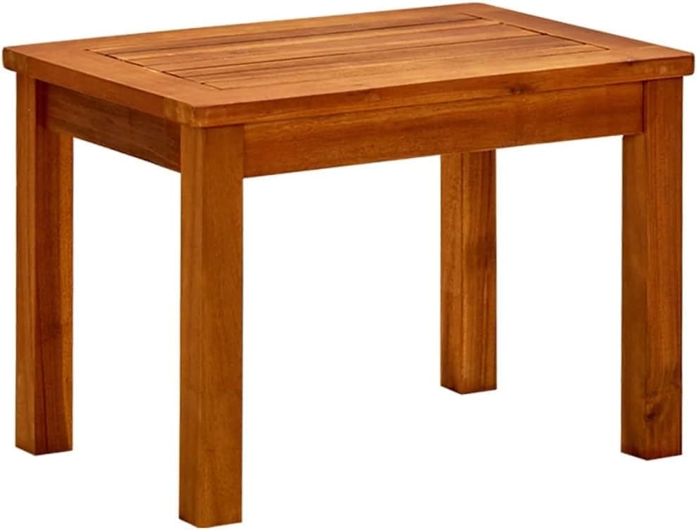 vidaXL Mesa de Centro de Jardín Auxiliar Consola Mesita Salón Lateral Café Sofá Sala de Estar Muebles Mobiliario 50x35x36 cm Madera Maciza de Acacia