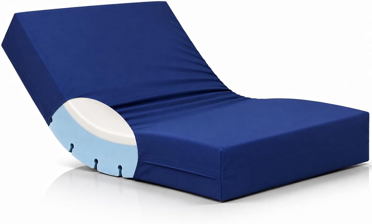 MATTREX | Colchón Geriatrico Viscoelástico 90x190 Sanitario ignífugo Funda Impermeable Cama articulada – Colchón viscoelástico 11 cm Grosor + 4 cm visco, HR ergonómico y Funda Lavable