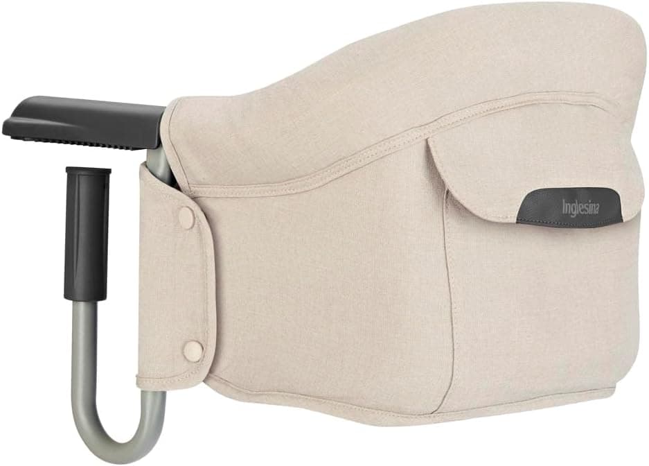 Inglesina Fast, Asiento de Mesa Plegable, Beige (Desert Beige), Fácil de Transportar, Lavable, Instalación Segura, Hasta 15 kg, 35 x 27 42 cm