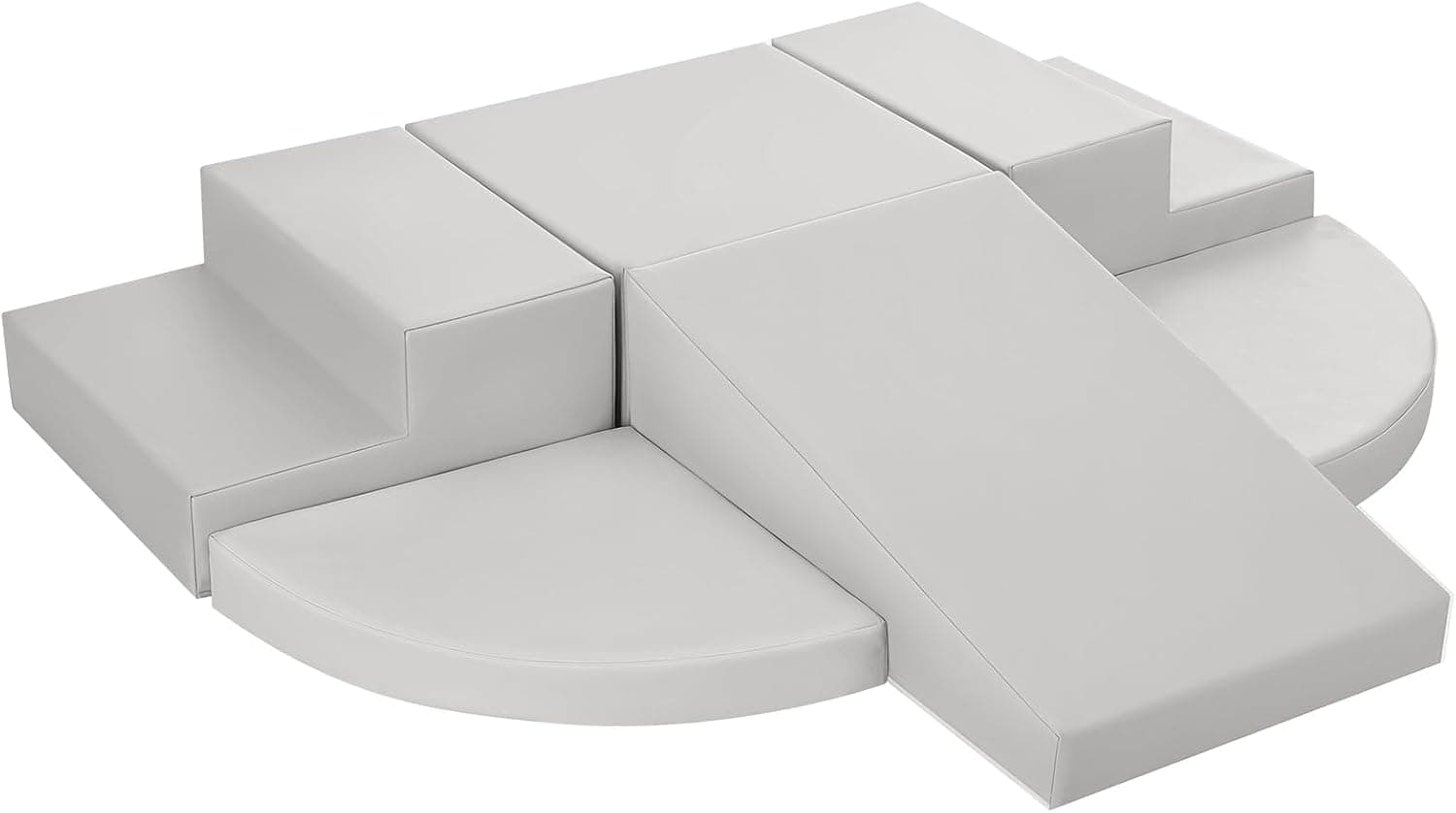 Wilwolfer Juego de 6 Bloques de Espuma para Niños: Cuero sintético Bloques Psicomotricidad Infantil - Set de Escalada Escalera Doble Suave Ligero para Interior Infantil para Escalar y Niños de 3+ Años