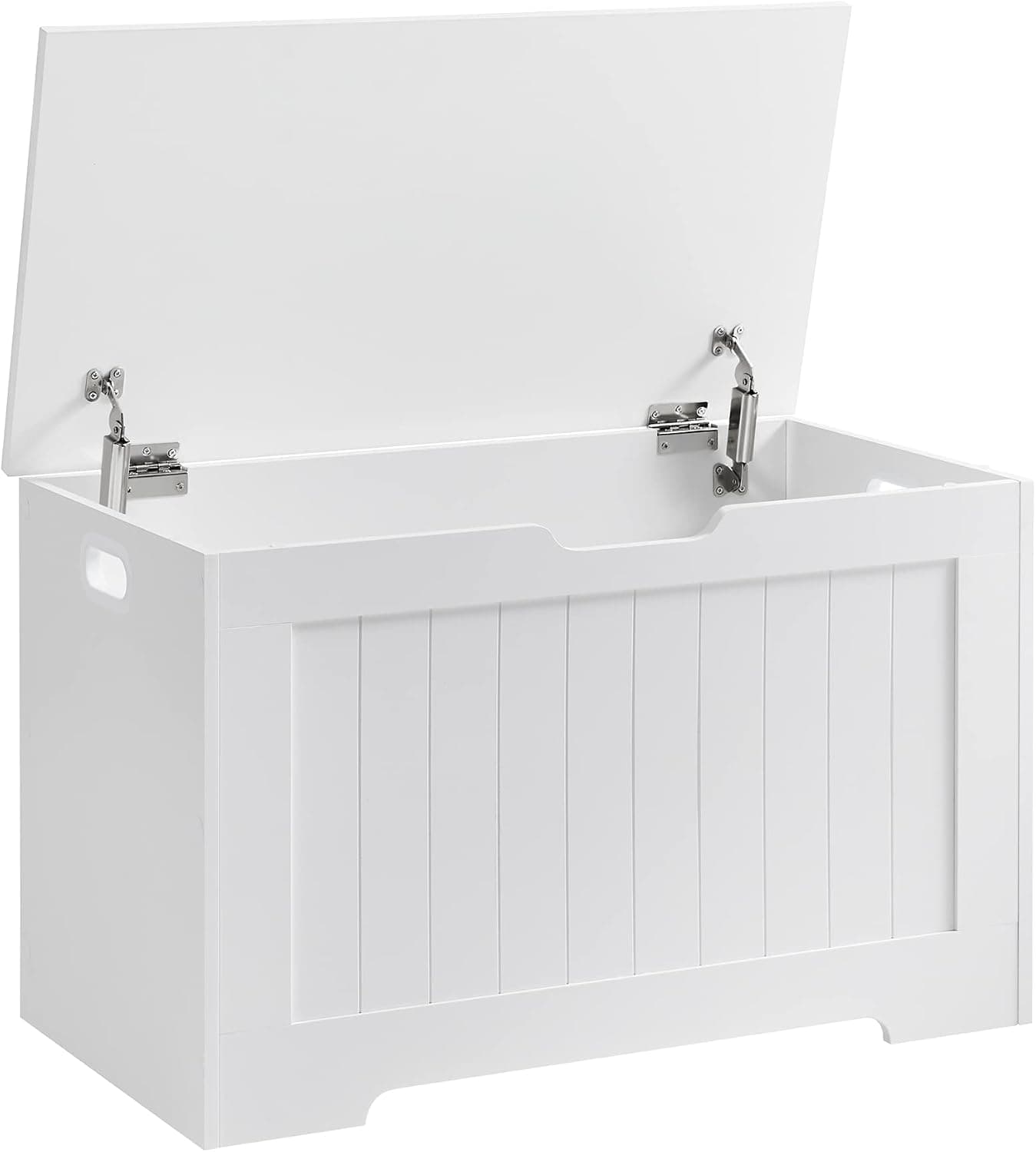 VASAGLE Puff Almacenaje, con 2 Bisagras de Seguridad, 76 x 40 x 48,5 cm