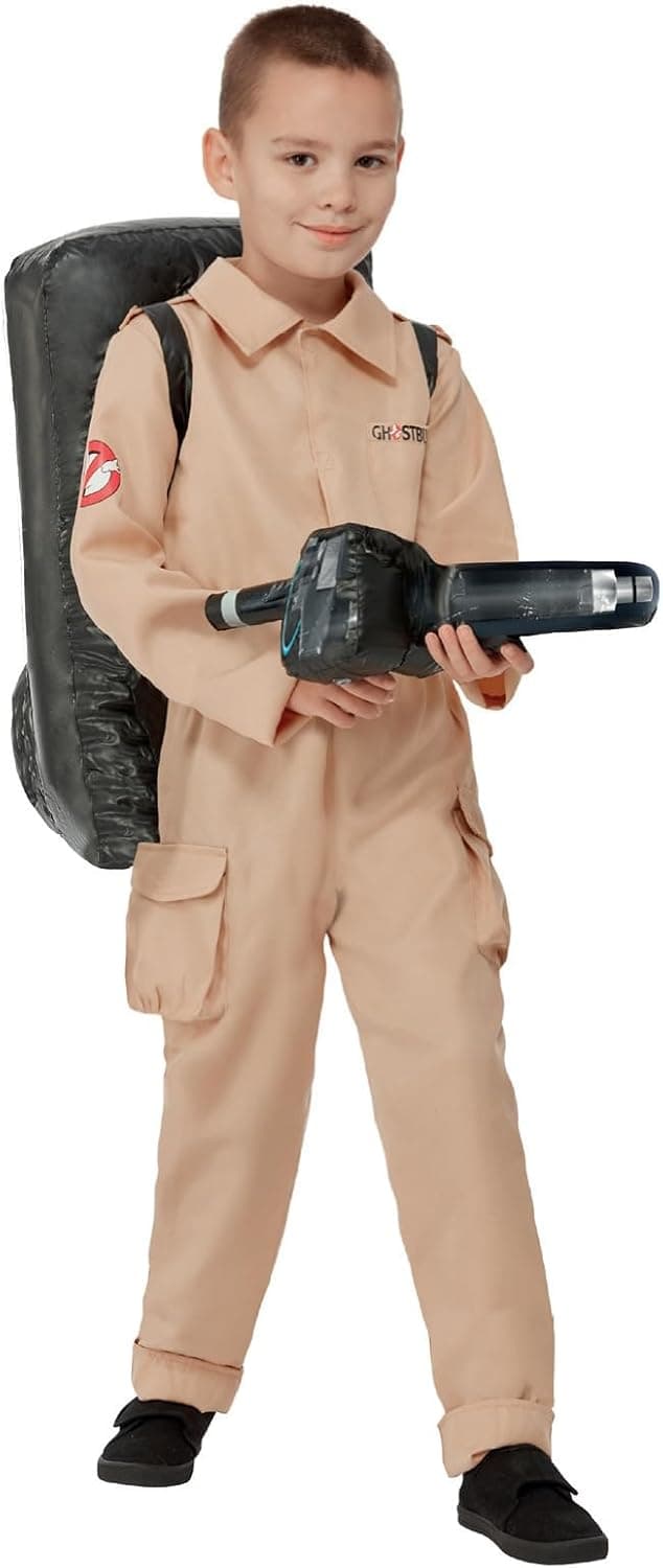 Smiffys Disfraz de Cazafantasmas de niño, Mono y mochila inflable Halloween, Carnaval