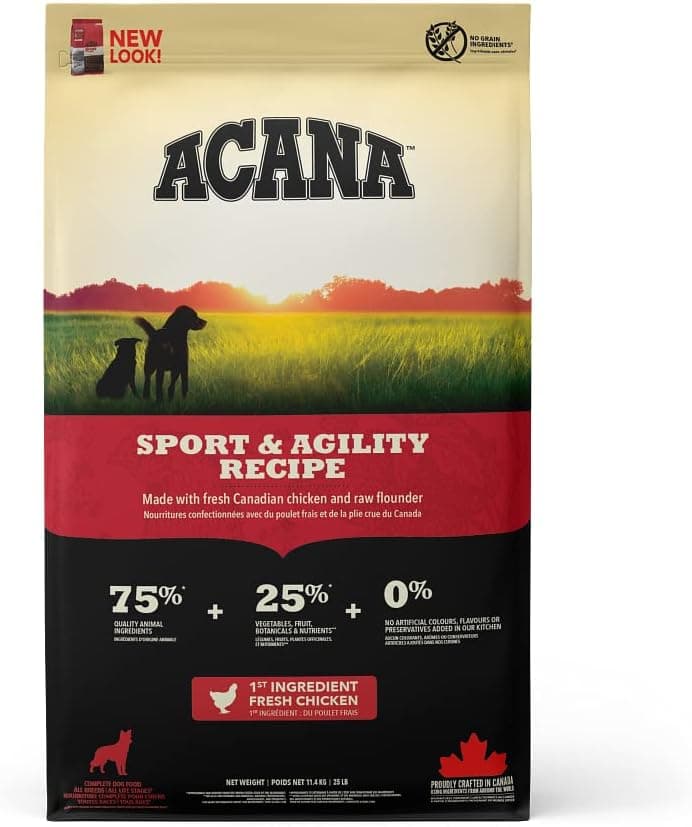 Acana Sport & Agility, Comida para Perros, Ingredientes Frescos, un saco, 17000 gr