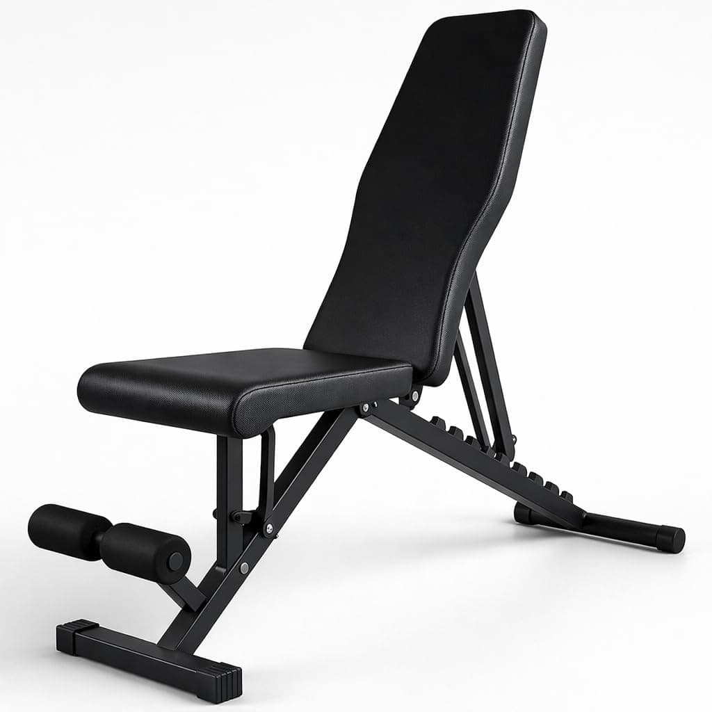 Banco de Ejercicio o Musculación Plegable Ligero Multifunción Para Pesas y Mancuernas Ajustable de Abdominales Gimnasio Entrenamiento en casa, Múltiples Posiciones Espalda, Pecho, Piernas