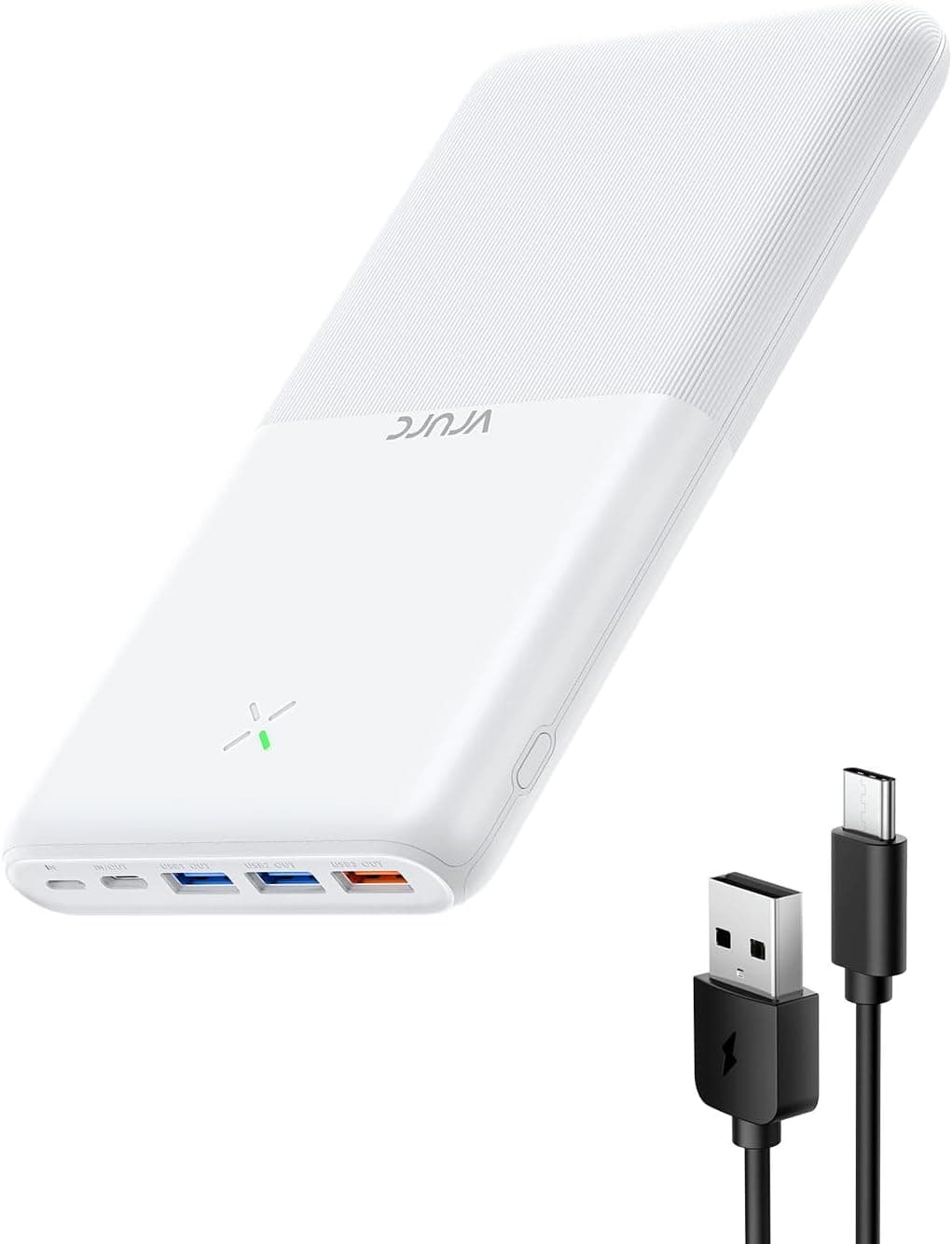 VRURC Power Bank, 30000 mAh 22,5W Bateria Externa Carga Rapida-Blanco