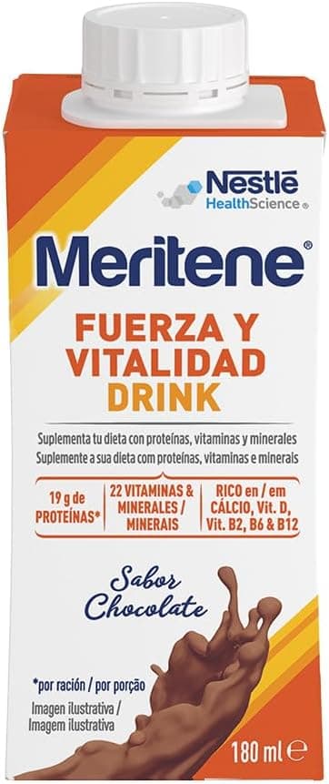 Meritene Fuerza y Vitalidad Drink Sabor Chocolate | 6 Unidades x 180ml