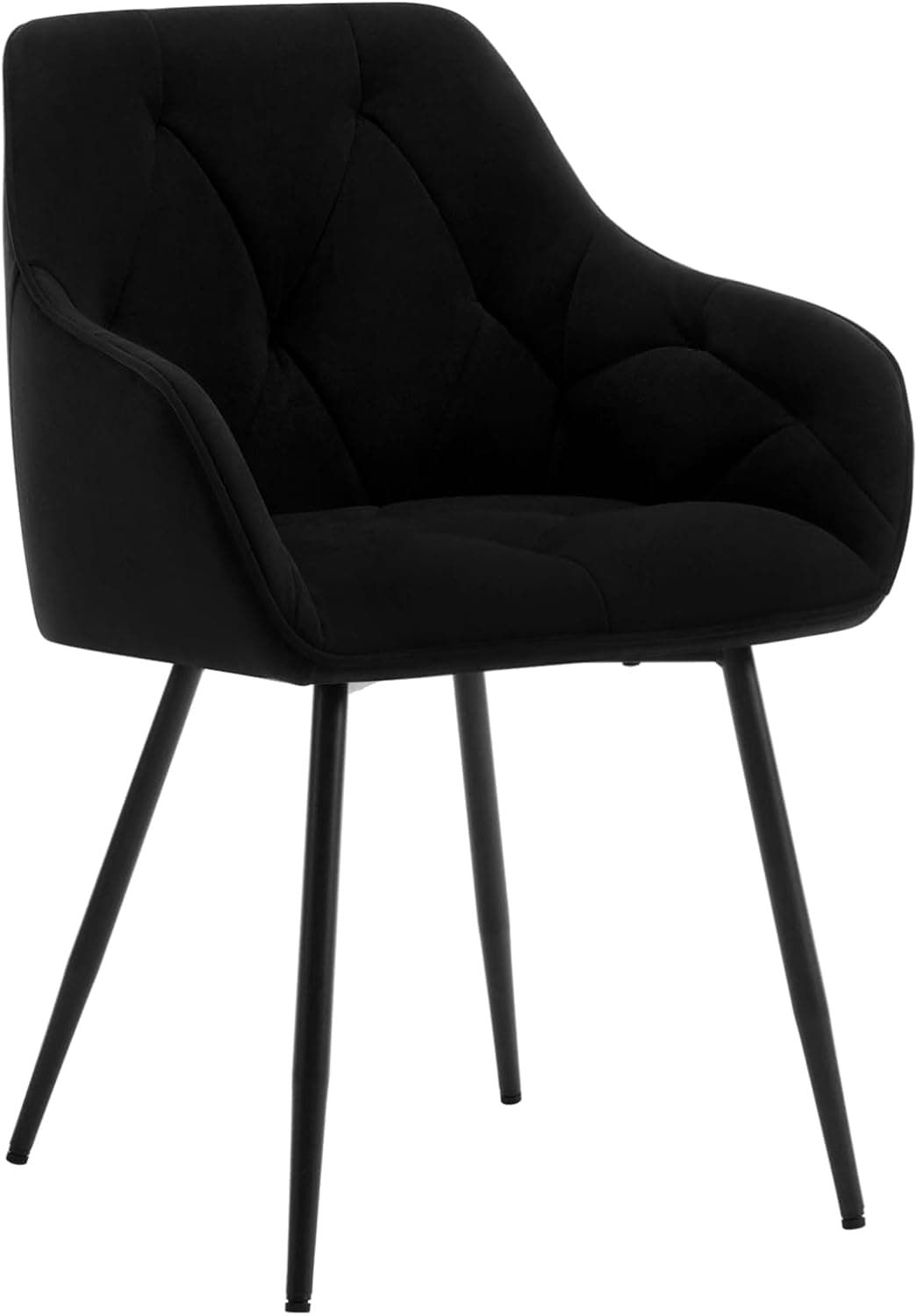 WOLTU Silla de Comedor,Terciopelo,Negro
