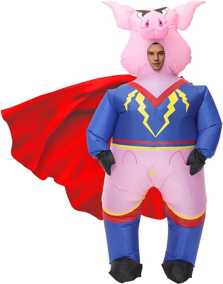 JASHKE Disfraces de Cerdo Hinchables Disfraz Hinchable Disfraz Inflable Adulto