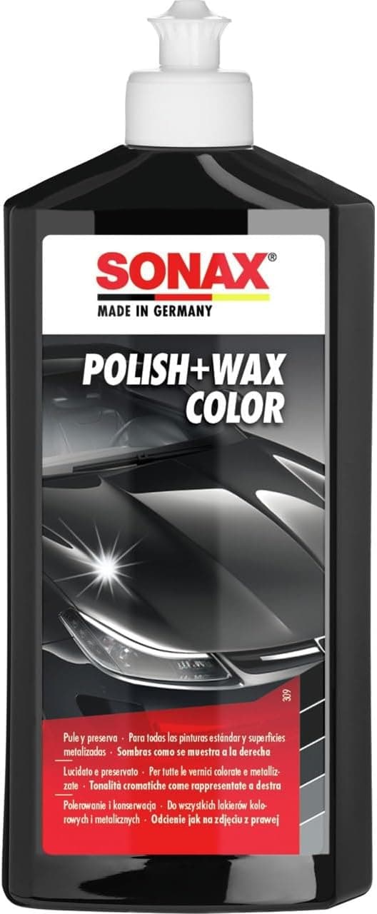 SONAX Pulimento y cera Polish+Wax Color NanoPro Negro (500 ml)