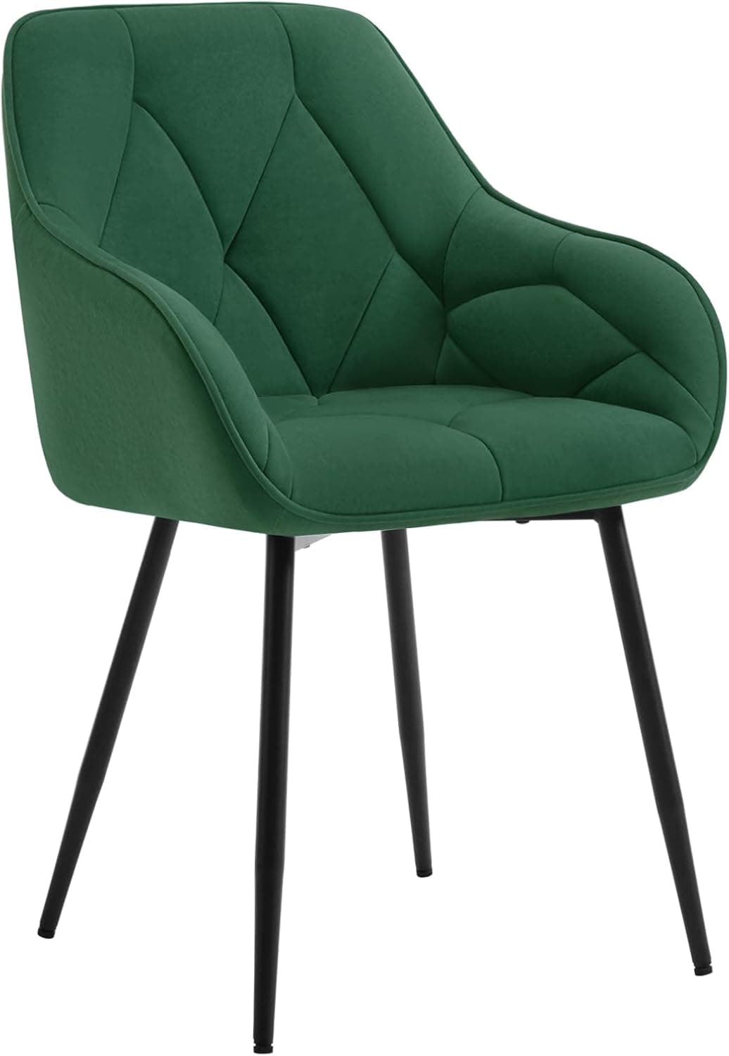 WOLTU Silla de Comedor,Terciopelo,Verde Oscuro