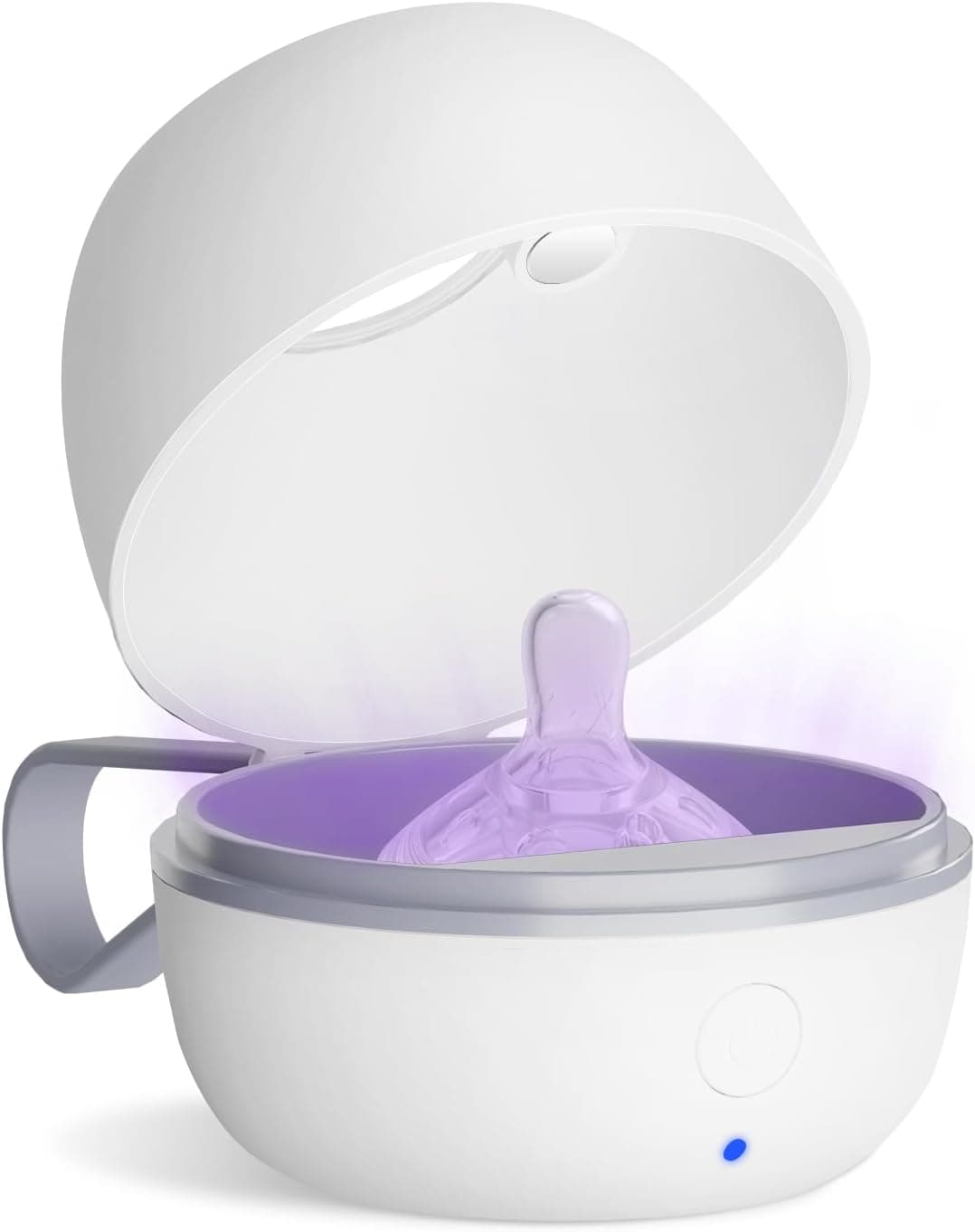 MOMMED Esterilizador de Chupetes Portátil, caja de Esterilización UV, Esterilizador Electrico, Esterilización del 99,99% en 3 minutos, batería de 180 minutos de duración, recargable Tipo-C
