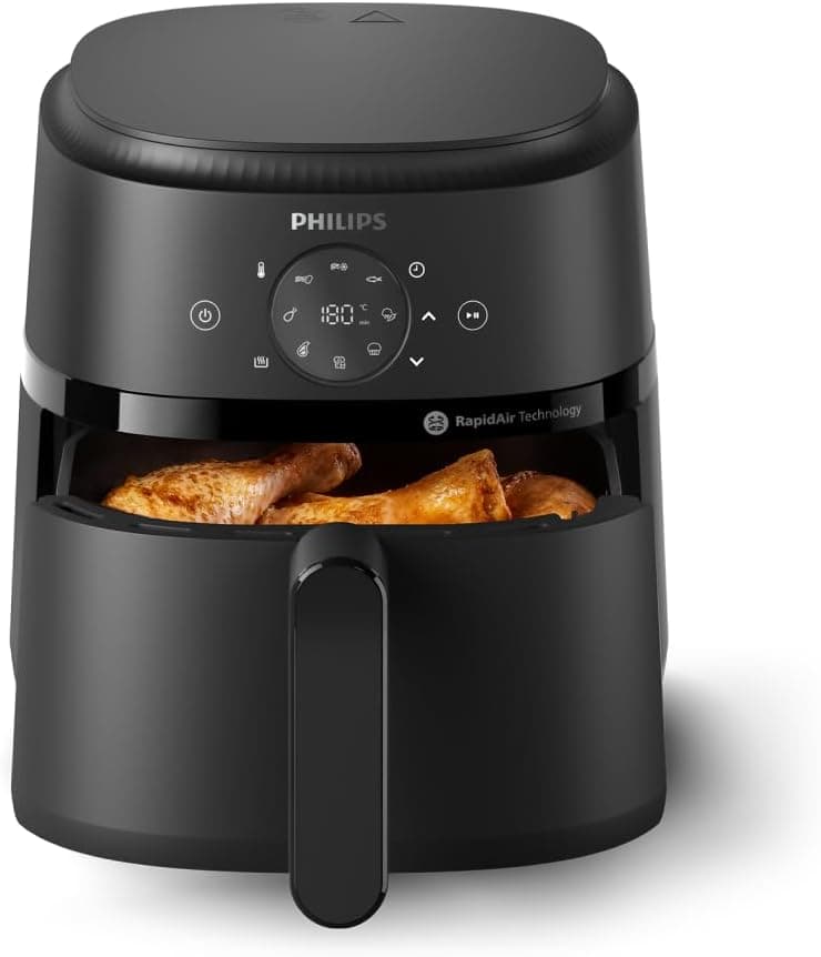 Philips 2000 Airfryer - Freidora de Aire 4,2L, 13 opciones, Táctil, Negro