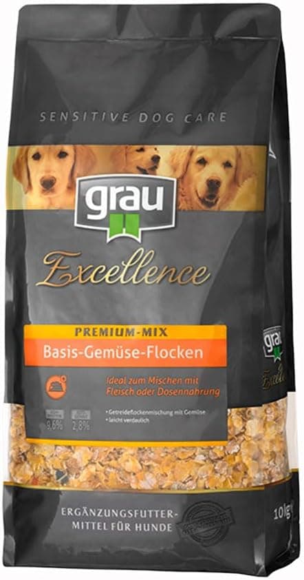 GRAU – El Original – Mezcla de Copos de Cereales con verdura para Perros - Exc SDC Premium Mix Basis, Pack Individual (1 x 1,5 kg), alimento complementario para Perros