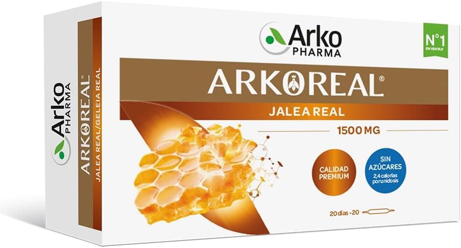 ARKOPHARMA Arkoreal Jalea Real 1500 mg sin Azúcar, 20 Ampollas Defensas
