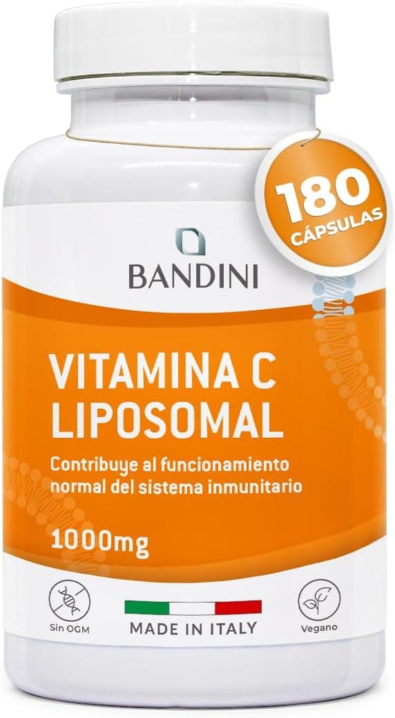 Bandini® Vitamin C Liposomal 1000mg 180 cápsulas Veganas, para de 3 Meses