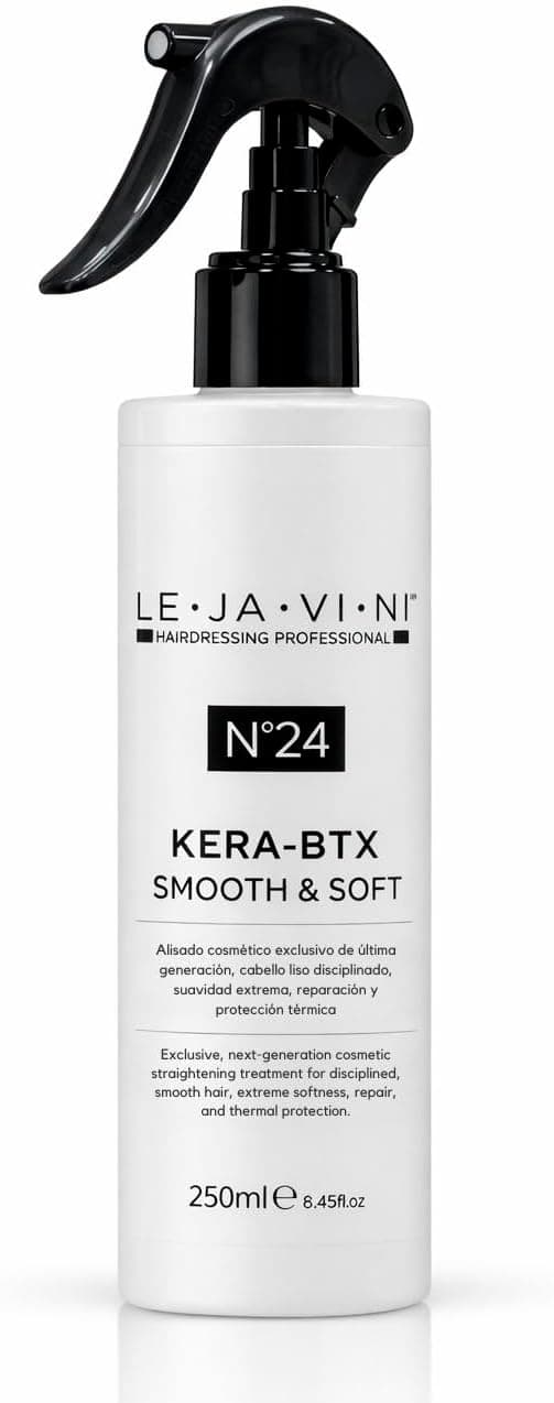 Lejavini Nº24 Kera-BTX Espray Alisado Cosmético Efecto Keratina 250mL | Cabello Liso Disciplinado | Reparación y Suavidad | Protección Térmica