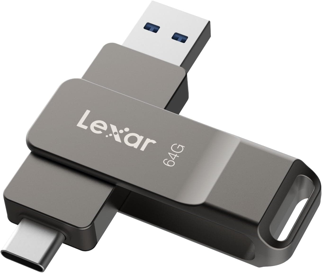 Lexar D40E 64GB Unidad Flash Dual USB Tipo-C, USB-A/C, Gris Titanio, 64GB
