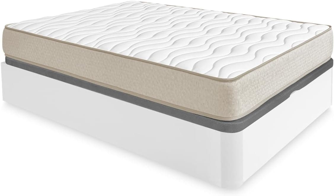 DEKIT - Pack Ahorro Dormitorio Canapé Round con 1 Colchón viscoelástico Nova 135 x 190 cm, Altura 20 cm