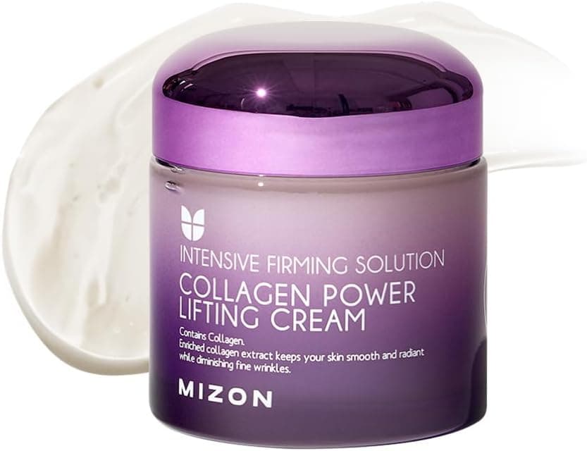 [Mizon] Crema Power Lifting de Colágeno (75ml) Hidratante Intensivo con 75% de Extracto de Colágeno Marino, Cosmético Coreano (Collagen Power Lifting Cream)